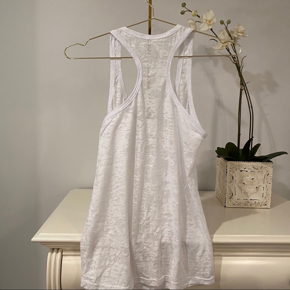 Ever Hottie Burn Out Tank White Large - Picture 3 of 4